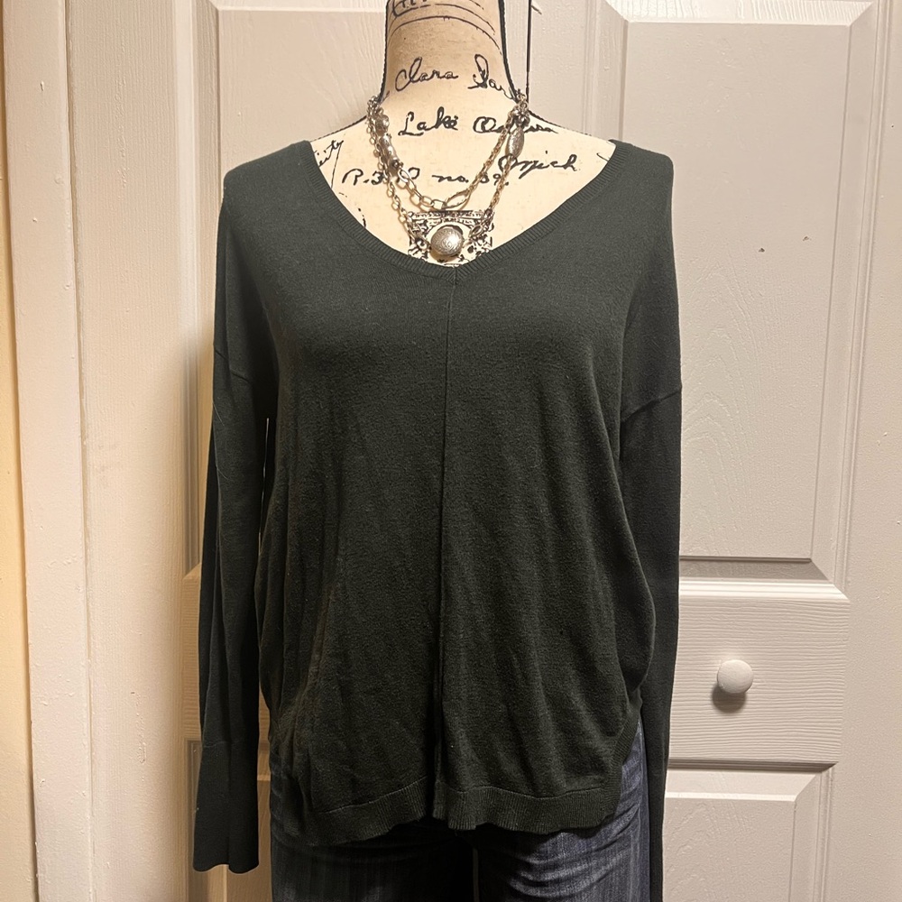 Valette Black V-Neck Blouse